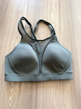 lululemon athletica Sage Green Mesh-Front High Support Sports Bra - 4